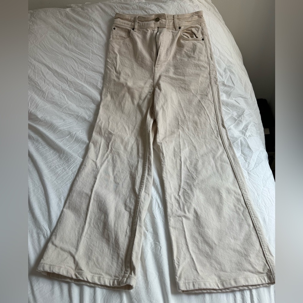 Sezane Wide Leg Crop Jeans